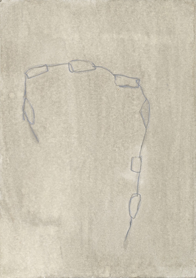 Autumn-Papers 2009/ Drawings, 1.11., No. 4, Beize-Mischtechnik auf Papier, 29,5 x 21 cm