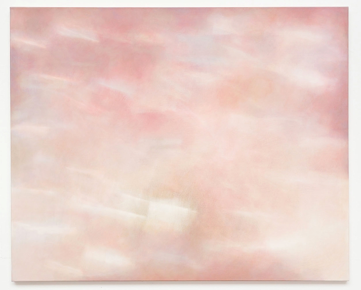 Lichtstille (rhabarberrosig), 2013, Acryl, Nessel, 130 x 160 cm (Privatsammlung)