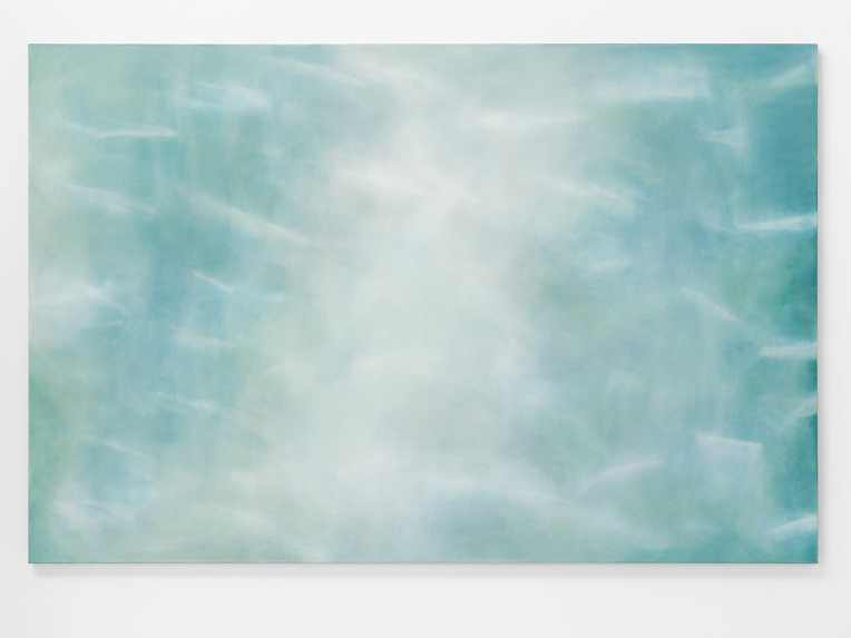 Aqua-Lichtspuren, 2012, Acryl/BW, 145 x 220 cm