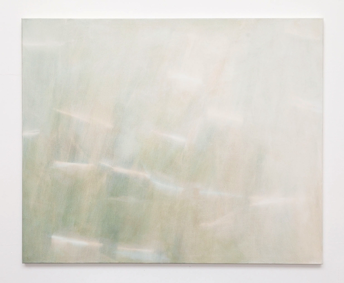 Lichtstille, offen (I), 2012, Acryl, Nessel, 130 x 160 cm (Privatsammlung)