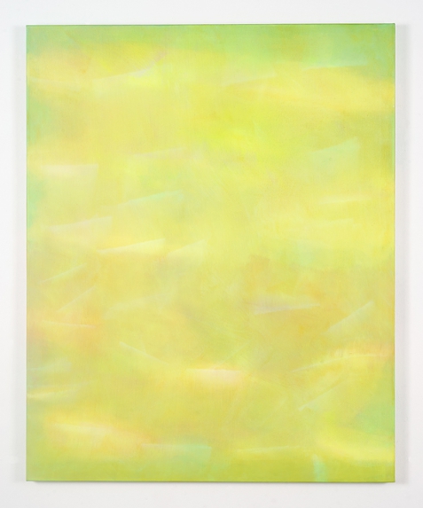 Übermalung, neongelb-grün, 2019, Acryl/BW, 125 x 100 cm