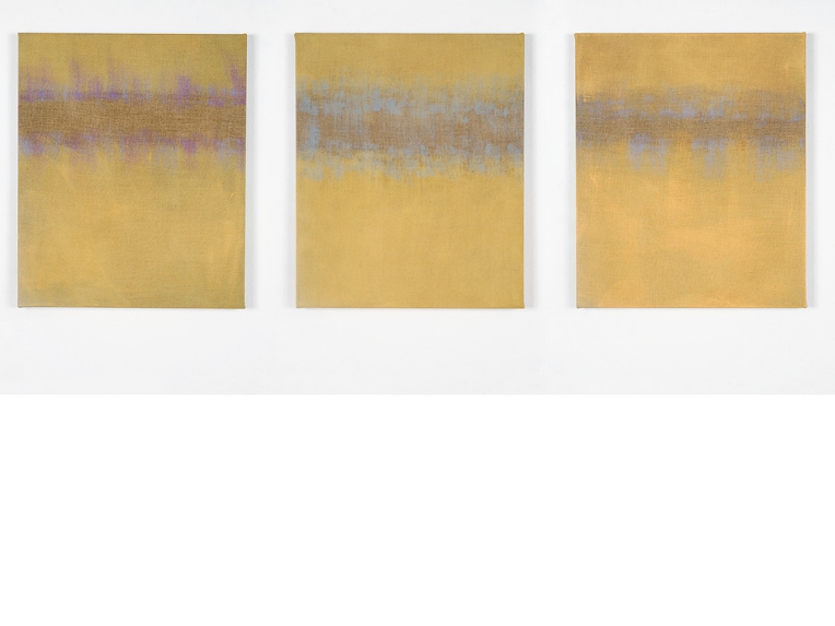 Horizonte, 2019, Herbst-Trio (I, II, III), Acryl/Leinen, 60,5 x 50 cm