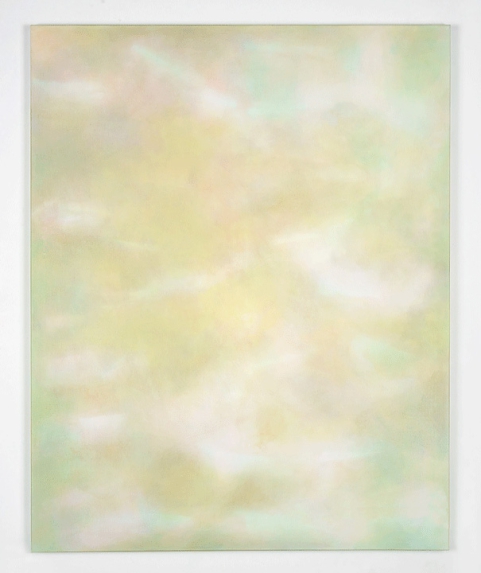 Hochlicht, rosa-grün, 2017-19, Acryl/BW, 150 x 120 cm